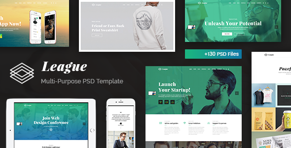 League - 响应式商业多功能PSD模板