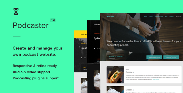 Podcaster v1.6 - 视频音乐WordPress主题