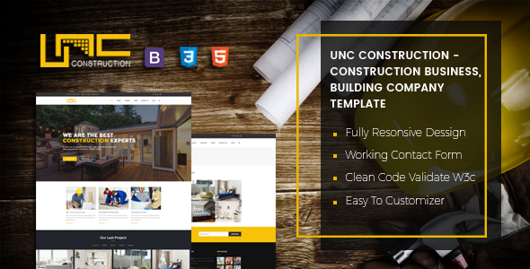 Unc Construction - 建筑装饰HTML5模板