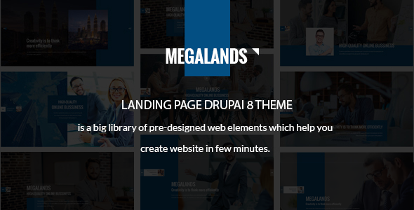 MegaLands - 多用途着陆页Drupal 8主题