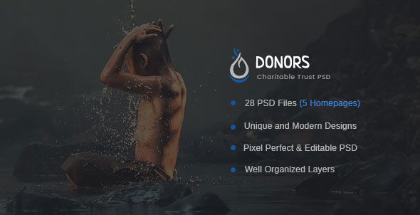 Donors - 多用途公益机构PSD模板
