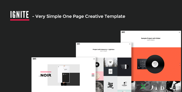 IGNITE - 极简单页创意HTML5模板