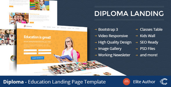 Diploma - Education Bootstrap Responsive Landing