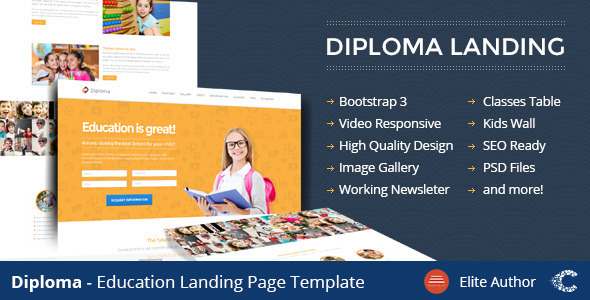 Diploma - 培训教育HTML5着陆页