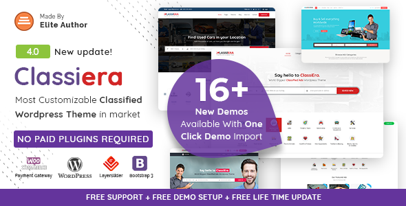 Classiera - Classified Ads WordPress Theme