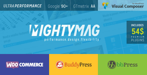 MightyMag v2.1 - 杂志商店社区Wordpress主题