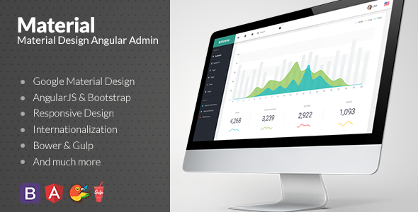 Material v1.4.0 - Material Design Admin with AngularJS