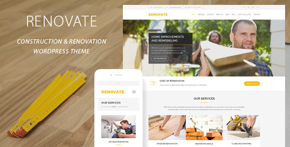 Renovate - Construction WordPress Theme