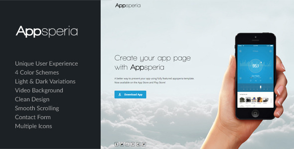 Appsperia - App着陆页HTML5模板