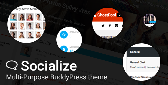 Socialize - 多功能社区网站模板BuddyPress主题