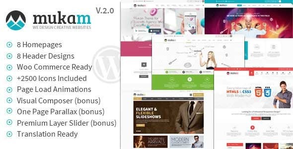Mukam v2.2.3 - 无限多用途WordPress主题