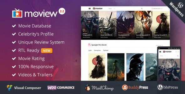 Moview - Responsive Film/Video DB & Review Theme