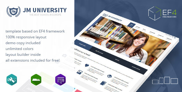 JM University - 多用途培训教育Joomla模板