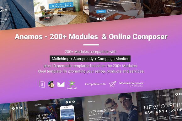 Anemos 200 Modules + 在线HTML构建器