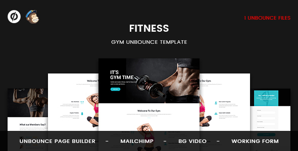 Fitness - GYM 健身运动Unbounce模板