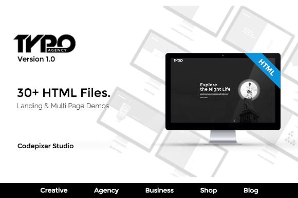 Typo 创意机构HTML5模板