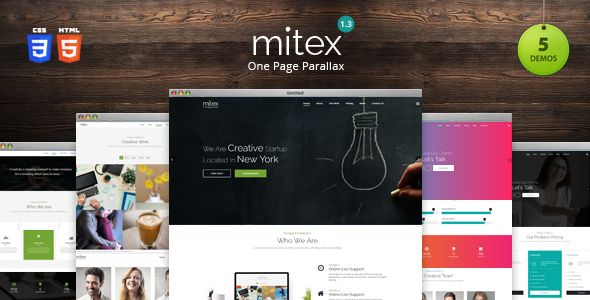 Mitex - 单页视差HTML模板