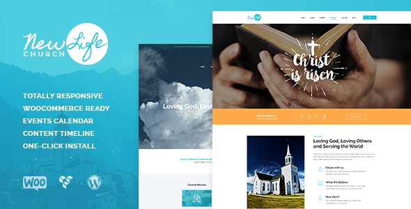 New Life - Church & Religion WordPress Theme