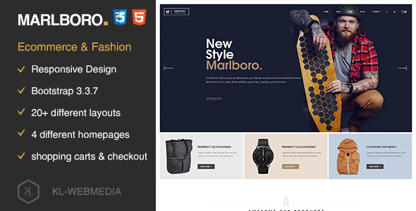 Marlboro - 电子商务eCommerce HTML5模板