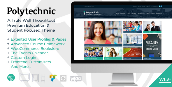 Polytechnic v1.3.5 - 强大的教育课程WordPress主题