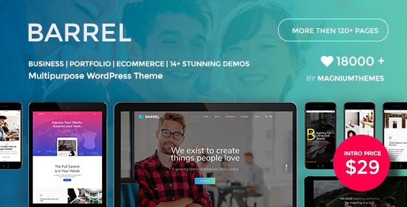 Barrel v1.5.3 - 创意响应式多用途WordPress主题