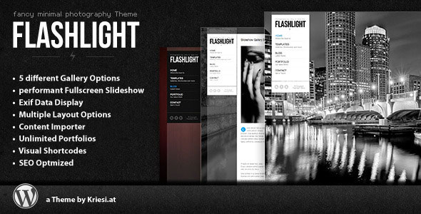 Flashlight 4.3 - 全屏作品展示WordPresse主题