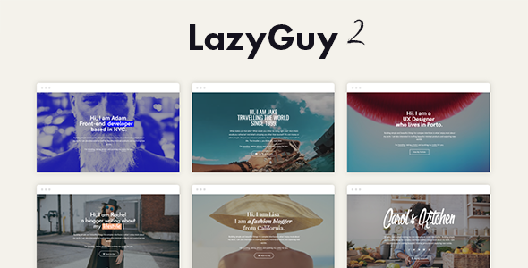 LazyGuy 2 - 个人着陆页HTML模板