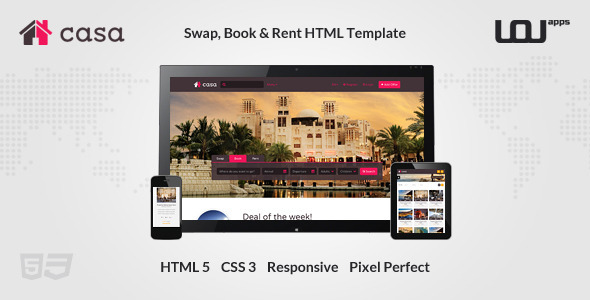 Casa - 房屋预订/租用HTML模板