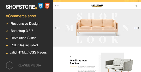 Shofstore v1.0.1 - 电子商务HTML5模板