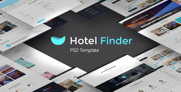 Hotel Finder - 酒店在线预订PSD模板