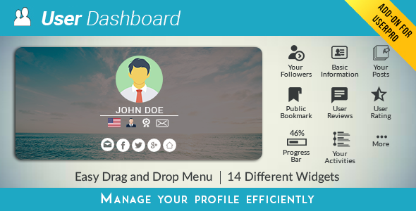 UserPro Dashboard v3.7 用户面板WordPress插件