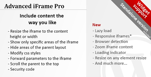 Advanced iFrame Pro 内联框架iFrame插件