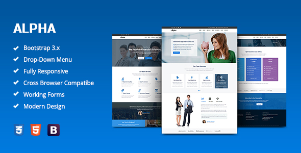Alpha - 商业咨询/金融服务HTML模板