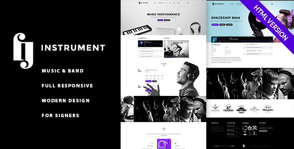 Instrument - 音乐家/歌手/乐队HTML模板