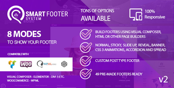 Smart Footer System v2.3 - 页脚构建器Wordpress插件