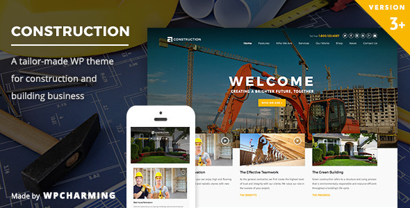 Construction - 工程建筑企业网站WordPress汉化主题