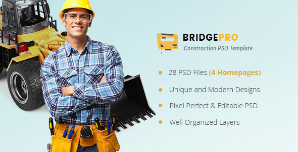 BridgePro - 建筑设计装饰PSD模板
