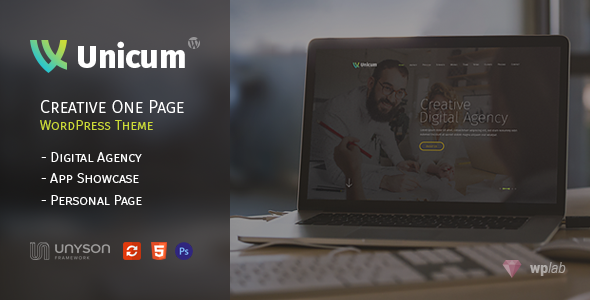 Unicum v1.3.5 - 单页创意WordPress主题