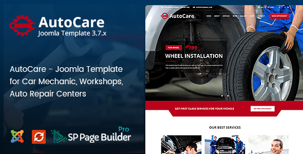 Auto Care - 汽车护理维修Joomla模板