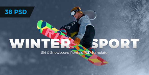 Winter Sport - 滑雪/滑雪板租赁PSD模板