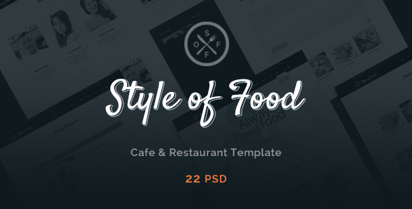 Style of Food - 餐厅/咖啡厅PSD模板