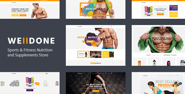 Welldone - Sports & Fitness Nutrition and Supplements Store WordPress Theme