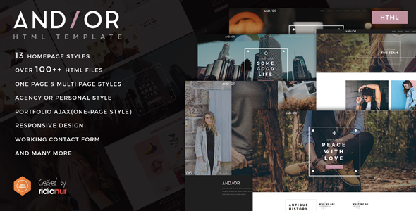  Andior - Responsive One Page & Multi Page Portfolio Template