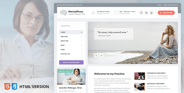 MentalPress - Psychology Counseling & Medical Website Template