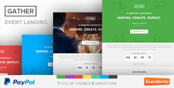 Gather - Event Landing Page Templat