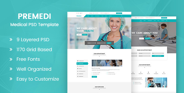  PreMedi - Hospital And Medical Multipurpose PSD Template