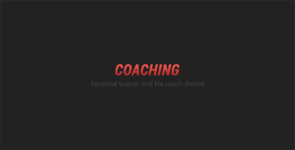 COACHING - 个人教练HTML模板