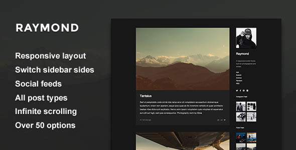 Raymond - Single Column Sidebar Theme