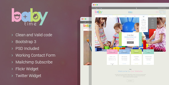 BabyTime - 保姆/护理/学前教育HTML模板