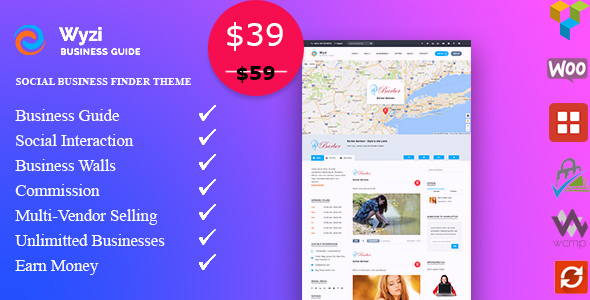 WYZI - Social Business Finder Directory Theme